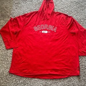 Nike Men's Red Georgia Long Sleeve Tee
